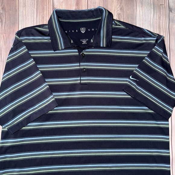 Men’s Nike Golf Large Striped Polo - Picture 1 of 12